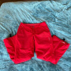 Spyder Hone Gortex Shell Snow Pants Sz 12 Red Womens